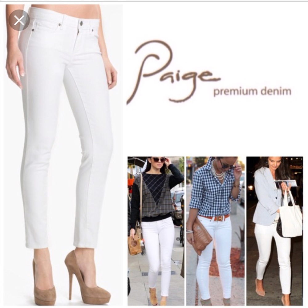 💥Paige Skyline Skinny Denim Jeans White💥